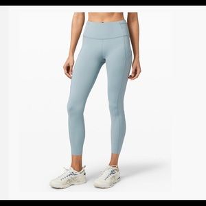 Lululemon Light Blue Fast and Free Leggings